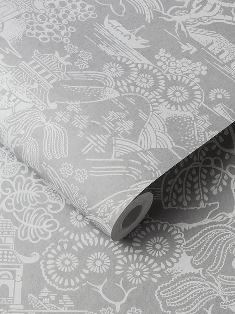 Graham & Brown Grey Basuto 10M Wallpaper - Image 2 of 3