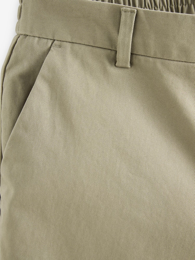 kameno siva - Raztegljive chino hlače z elastičnim pasom - Slika 6 iz 6