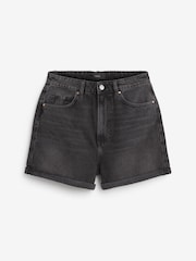 Rochelle Washed Black Denim Mom Shorts - Image 3 of 3