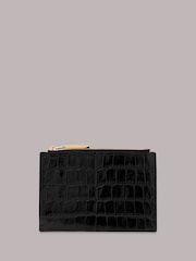 Whistles Black Shiny Croc Coin Purse - Image 2 of 3