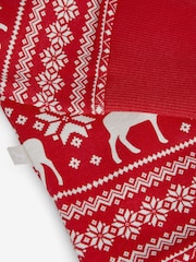 The Little Tailor Kids Reindeer Christmas Fairisle Pattern 100% Cotton All-In-One - Image 9 of 9
