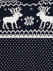 The Little Tailor Kids Christmas 100% Cotton Reindeer Pattern Jumper - Image 7 of 7