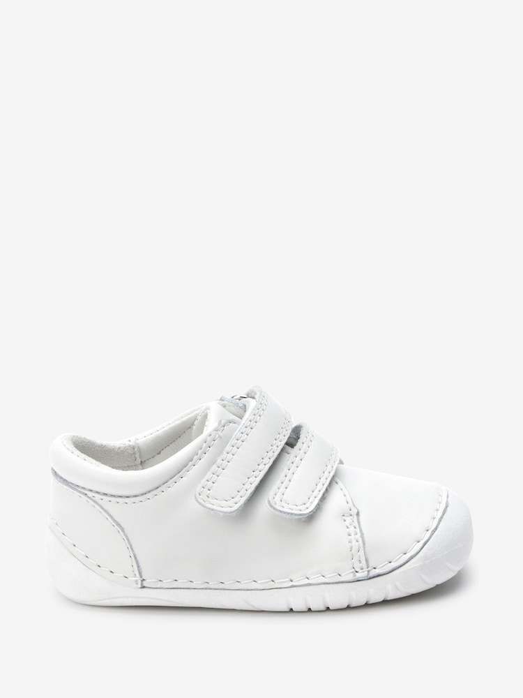 White Wide Fit (G) Crawler Shoes - Image 1 of 4