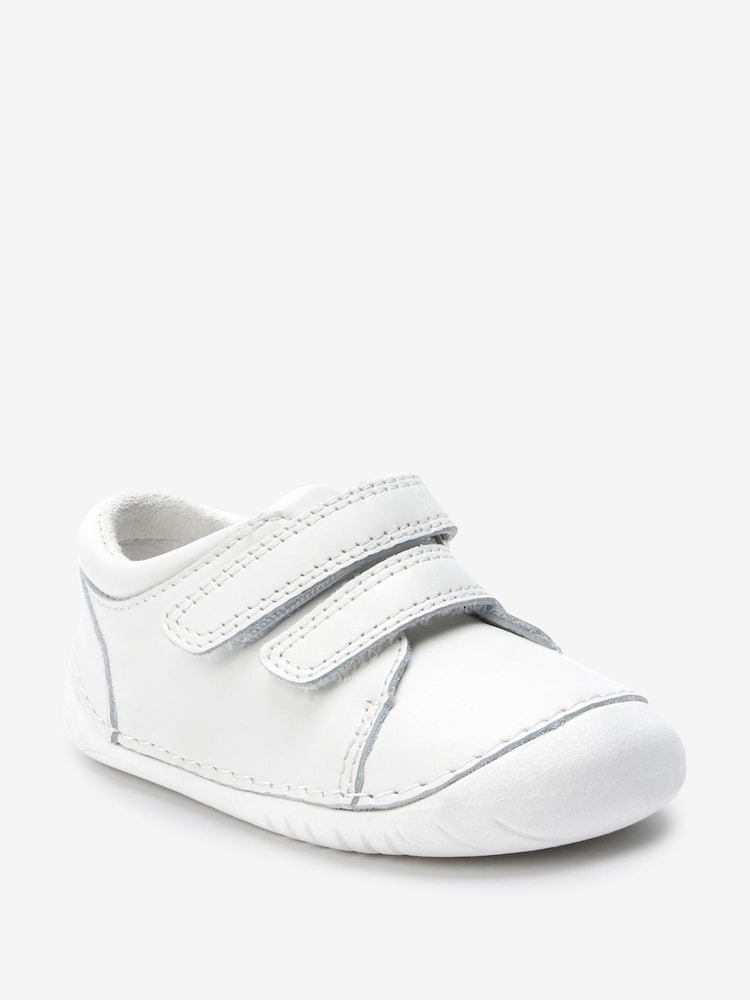 White Wide Fit (G) Crawler Shoes - Image 2 of 4