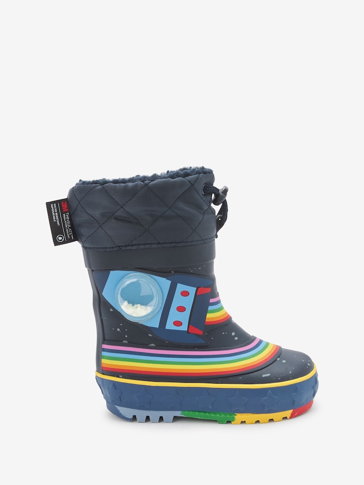 Navy Cuff Wellies - Image 1 of 6