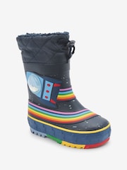 Navy Cuff Wellies - Image 2 of 6