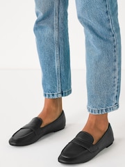 Black Regular/Wide Fit Forever Comfort® Slim Sole Loafers - Image 1 of 6