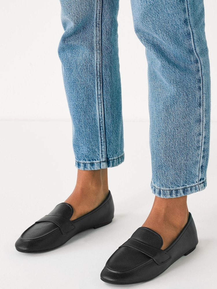 Black Regular/Wide Fit Forever Comfort® Slim Sole Loafers - Image 1 of 6