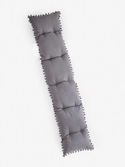 Charcoal Grey Bench Cushion Pom Pom - Image 2 of 3