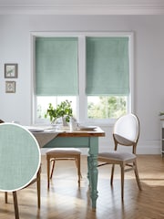 Laura Ashley Green Easton Made To Measure Roman Blind - Image 1 of 6