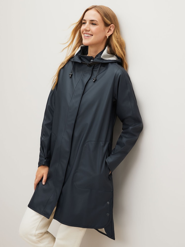 Ilse Jacobsen Loose Fit Waterproof A Shape Raincoat - Image 3 of 9