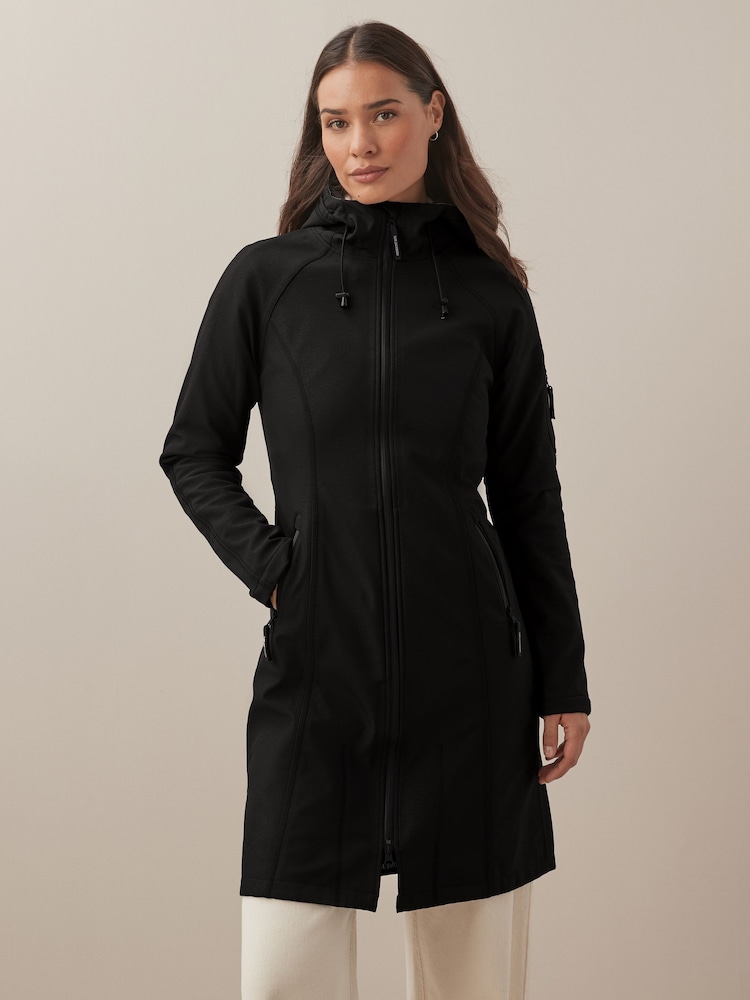 Ilse Jacobsen Waterproof Slim Fit Long Softshell Raincoat - Image 1 of 7
