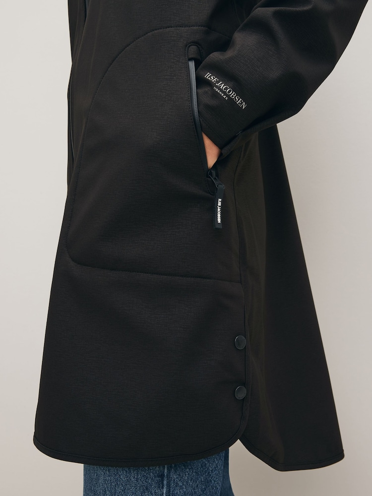 Ilse Jacobsen Waterproof A Line Softshell Raincoat - Image 7 of 9