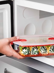 Pyrex Set of 3 Clear Cook & Heat Rectangular Roaster Set - Image 1 of 2