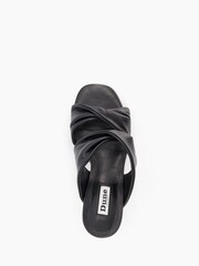 Dune London Black Mettle Double Twist Strap Sandals - Image 4 of 5