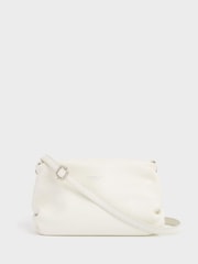 OSPREY LONDON The Carina Shrug Italian Leather Midnight Pearl Midnight Handbag - Image 1 of 6