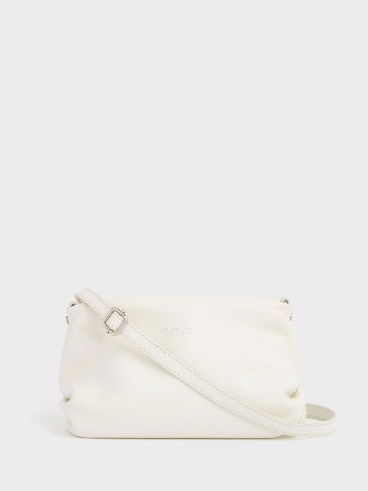 OSPREY LONDON The Carina Shrug Italian Leather Midnight Pearl Midnight Handbag - Image 1 of 6