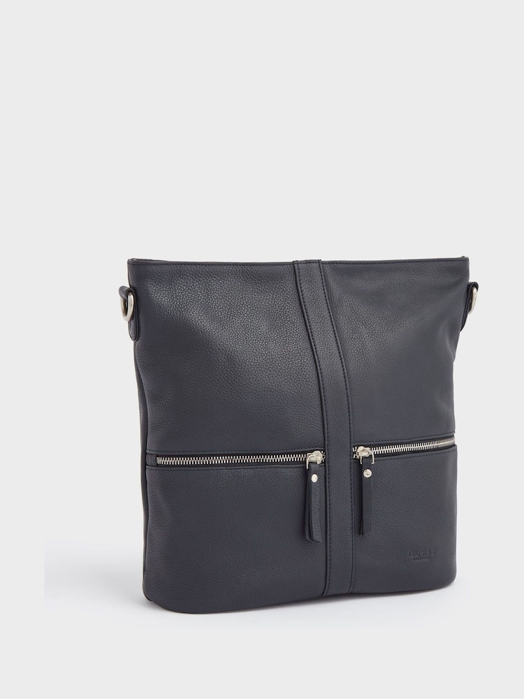 OSPREY LONDON Grainy Hide Leather Levisham Cross-Body Bag - Image 2 of 6