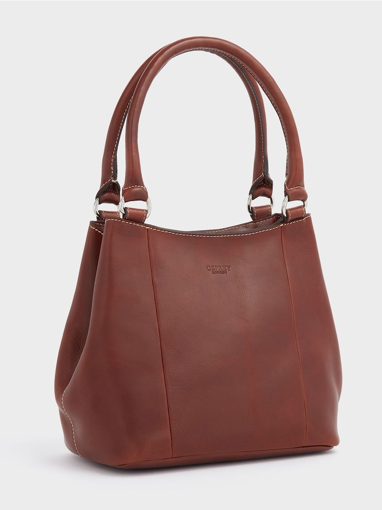 OSPREY LONDON Oily Saddle Leather Narissa Small Hobo Bag - Image 2 of 4