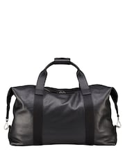 OSPREY LONDON Black Tumbled Leather Toby Weekender Bag - Image 1 of 6