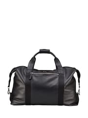 OSPREY LONDON Black Tumbled Leather Toby Weekender Bag - Image 2 of 6
