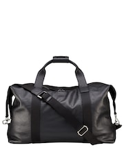 OSPREY LONDON Black Tumbled Leather Toby Weekender Bag - Image 3 of 6