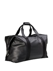 OSPREY LONDON Black Tumbled Leather Toby Weekender Bag - Image 4 of 6