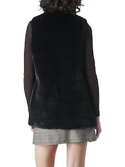 Whistles Black Faux Fur Gilet - Image 2 of 3