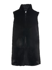 Whistles Black Faux Fur Gilet - Image 3 of 3