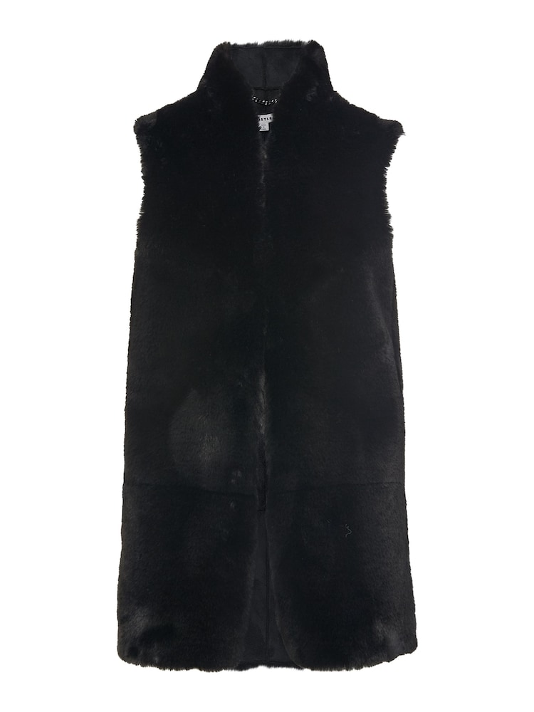 Whistles Black Faux Fur Gilet - Image 3 of 3