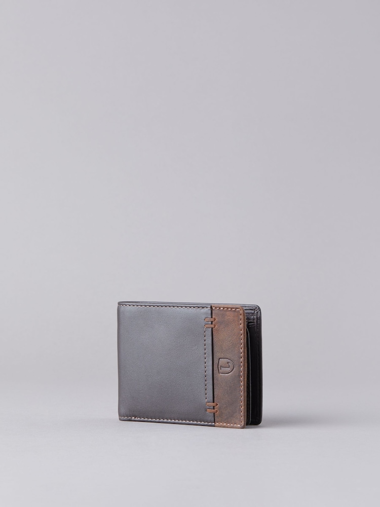 Lakeland Leather Brown Stitch Leather Bi-Fold Wallet - Image 1 of 7