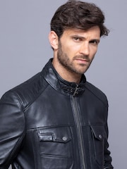Lakeland Leather Black Wansfell Leather Biker Jacket - Image 8 of 10
