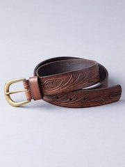 Marrón tostado - Lakeland Leather Embossed Belt - Imagen 1 de 4