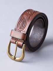 Marrón tostado - Lakeland Leather Embossed Belt - Imagen 2 de 4