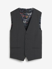 Charcoal Grey Wool Blend Motionflex Waistcoat - Image 3 of 7