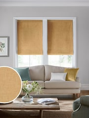 Laura Ashley Gold Easton Made To Measure Roman Blind - Image 1 of 6