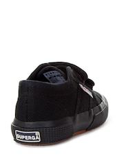 Zapatillas de deporte clásicas negras para niños con tiras de velcro de Superga - Imagen 3 de 3