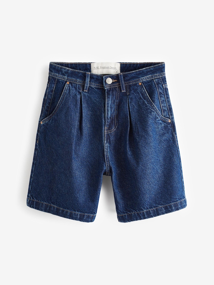 Dark Blue N82 Collection Premium Denim Shorts - Image 3 of 3