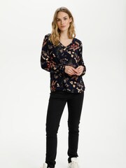 Kaffe Blue Kahelen Amber Long Sleeve Blouse - Image 3 of 6