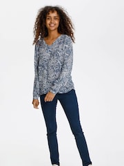 Kaffe Grey Geisa Long Sleeve Blouse - Image 1 of 6