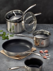 Stellar Silver 7000 5 Piece Non Stick Draining Saucepan Set - Image 1 of 2