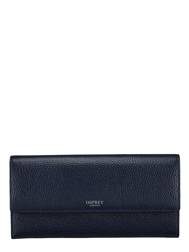 OSPREY LONDON Midnight Blue Grainy Hide Leather Daria Travel Organiser - Image 1 of 4