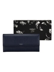 OSPREY LONDON Midnight Blue Grainy Hide Leather Daria Travel Organiser - Image 3 of 4