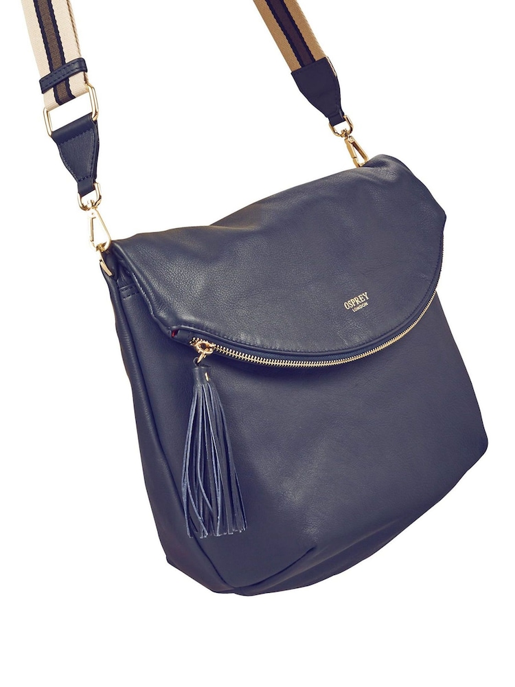 OSPREY LONDON Large Milano Italian Leather Convertible Cross-Body Bag - Image 3 of 6