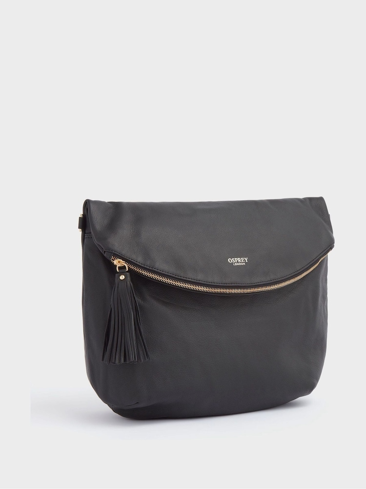 OSPREY LONDON Large Milano Italian Leather Convertible Cross-Body Bag - Image 4 of 9