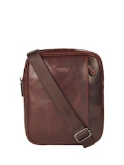 OSPREY LONDON Carter Saddle Leather Small Messenger Bag - Image 1 of 6