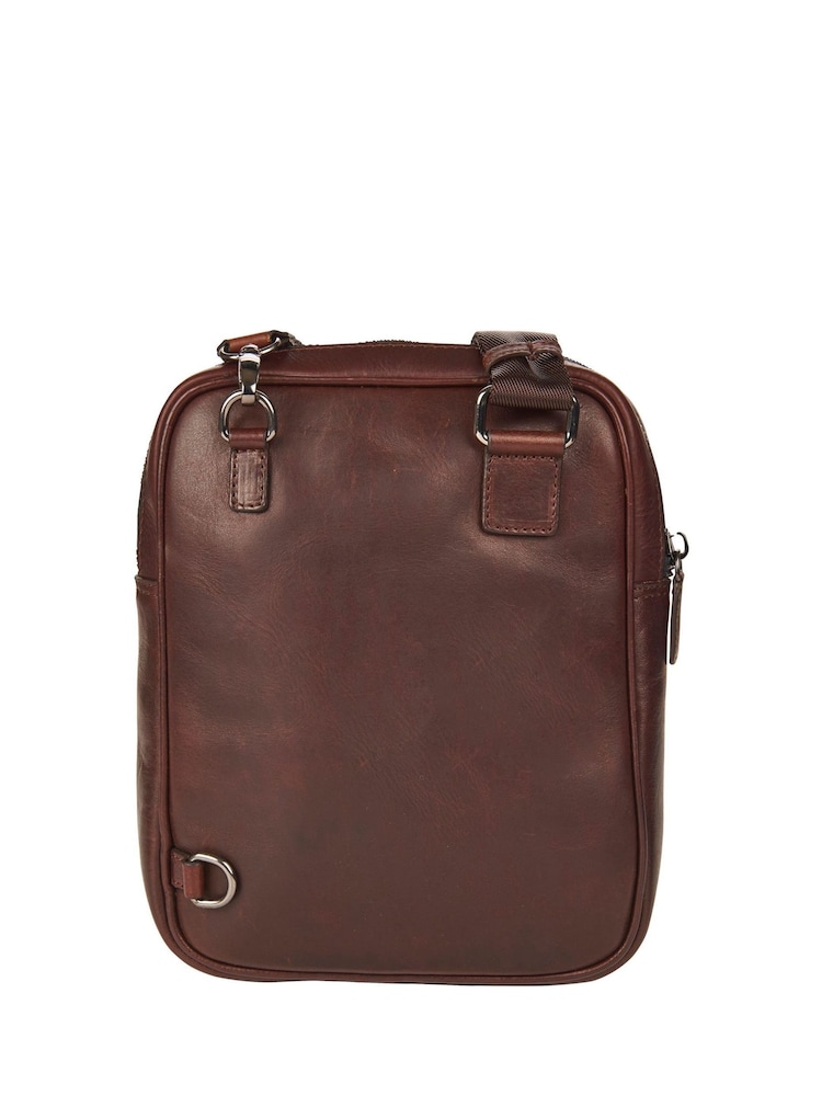 OSPREY LONDON Carter Saddle Leather Small Messenger Bag - Image 2 of 6
