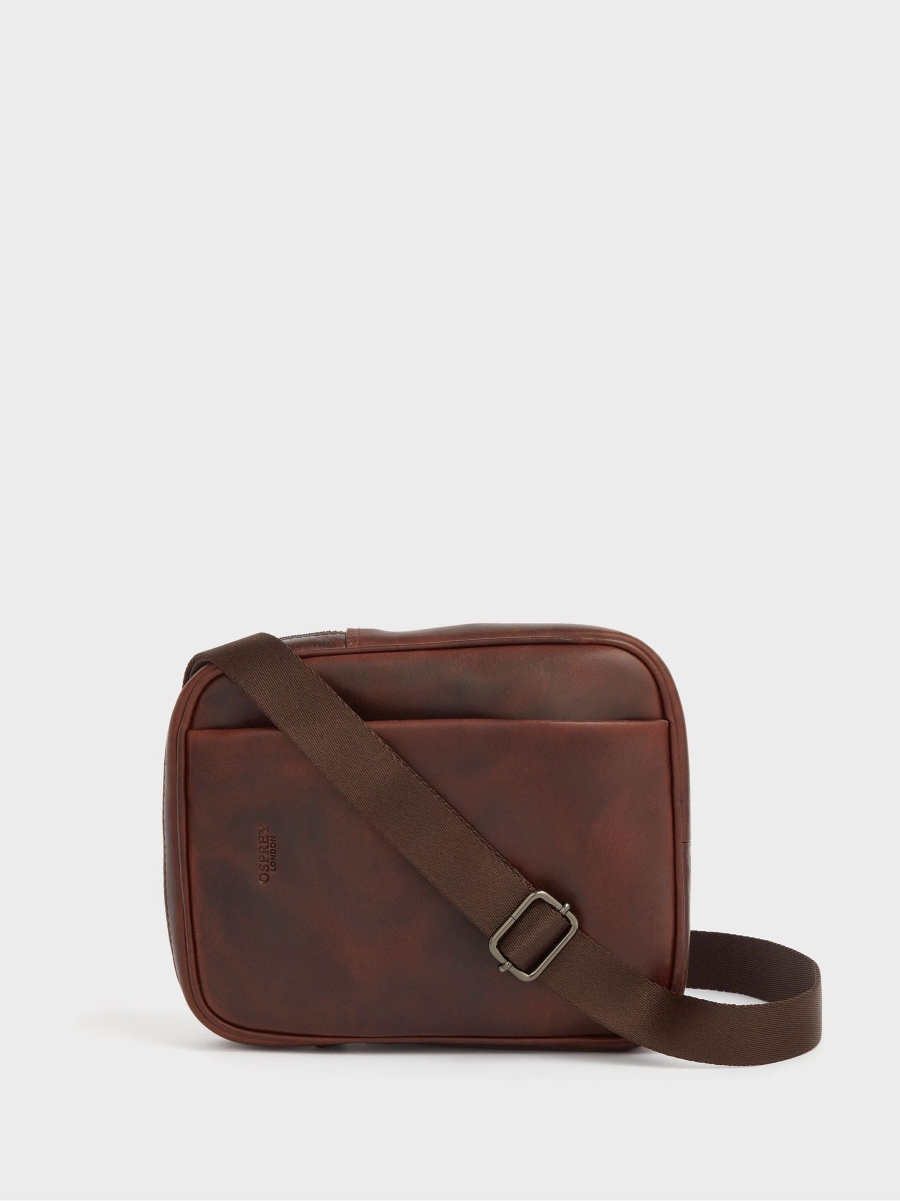 Buy Osprey London Brown Carter Saddle Leather Small Messenger Bag