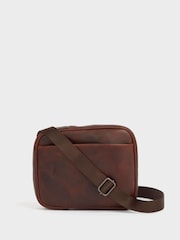 OSPREY LONDON Carter Saddle Leather Small Messenger Bag - Image 8 of 11