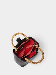 Black Nappa Leather Mini Clio Grab Bag - Image 4 of 5